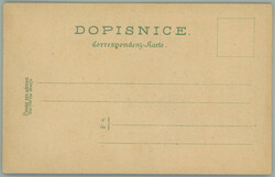 1890 DOUBRAVA (Dombrova) - color lithography, miner, colliery, church ...