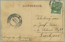 1907 KONICE - in/at future, collage, Zeppelin, tram, car, people in ...