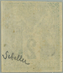 1886 Yv.1, overprint Allegory 0.05/2c green; with part original gum, ...