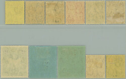 1912-1916 SG.170-180, George V. ¼P - 3Sh; complete set, hinged, c.v. ...