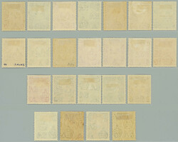 1938-1947 SG.248-256a, Coat of arms ½P - 5Sh; complete set, also ...