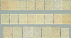 1938-1952 SG.25-45, George VI. - Fauna ½P - 20Sh, complete long set, ...