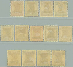 1942-1945 SG.38-50, Indian KG VI. 3p - 12A; very fine complete set, c ...