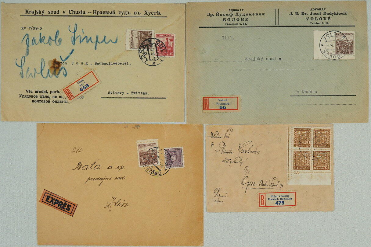 1932-1939 VOLOVE, NIZNI VERECKY, BEREHOVE, KHUST / comp. 3 pcs of R ...