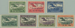 1928 Mi.162-168, Airmail 5Q-3Fr, VLONE - BRINDISI; complete set, fine ...
