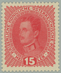 1917 POSTAGE STAMPS / MALY FORMAT / ANK.221 PI, PLATE PROOF Charles ...