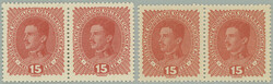 1917 POSTAGE STAMPS / MALY FORMAT / ANK.221, 221y, Charles 15h pair ...