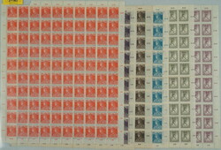 1918 COUNTER SHEET / Mi.213-218, Charles and Zita 10f - 50f, complete ...
