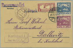 1919 Reg SPeSNY TISKOPIS / commercial PC sent as Printed matter R + ...