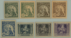 PLATE PROOF comp. 8 pcs of plate proofs values 15h - 120h in/at ...