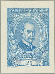 PLATE PROOF values 125h in/at ultramarine color, letterprint on/for ...