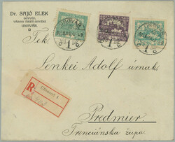 1920 UZHHOROD / commercial Reg letter addressed to to Predmieru in II ...