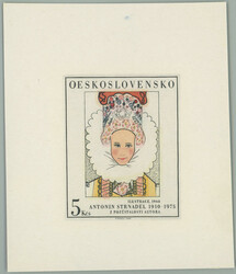 1989 NEPRIJATY NAVRH / Art - A. Strnadel, Girl in costume 5Kcs, plate ...