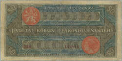 1922 Ba.19a, 50CZK 1922, set 024; small reparation, general dojem but ...