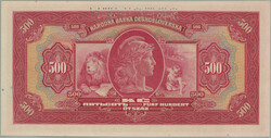 1929 Ba.23c, 500CZK 1929, set H, perf SPECIMEN; very fine