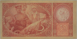 1929 Ba.24b, 50CZK 1929, set Ab, imperforate; unfolded, bend in ...