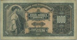 1932 Ba.26, 1000CZK 1932, set A, imperforate; in/at krizeni folds ...