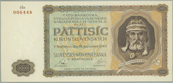 1944 Ba.N5, 5000Ks 1944, set 5In, perf SPECIMEN at top; very nice, ...