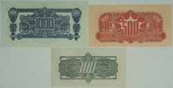 1945 Ba.66-68, complete set 3 pcs of stamped Moskevskych orders, ...