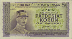 1945 Ba.73, 50Kcs b.l. (1945), set JB; on the reverse side little ...