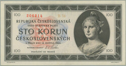 1945 Ba.77a1, 100Kcs 1945, set B34; light vertical fold, lisovana