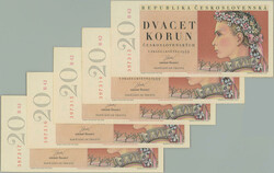 1949 CISELNA POSTUPKA / Ba.83b, 20Kcs 1949, issue II., set B42, comp. ...