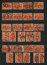 1919-1920 [COLLECTIONS] POSTAGE-DUE / collection of used also unused ...