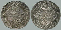 1695 Leopold I. (1659-1705), ¼ taler 1695 KB, Kremnica; on/for Av. ...