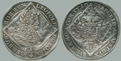 1698 Leopold I. (1659-1705), ¼ taler 1698 KB, Kremnica; zvlnen, nice ...