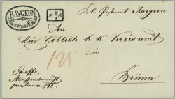 1846 CZECH LANDS/ cover Reg letter Ex-offo addressed to Brno with ...