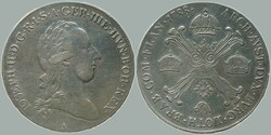 1788 Joseph II. (1780-1790), ½ taler cross 1788 A, Wien (Vienna)