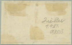 1850 SLOVAKIA / small cut square with Ferch.1III + 2III, Coat of arms ...