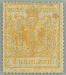 1856 ANK.IY, Coat of arms 1 Kr MP type III., with trial perf 18½ ...