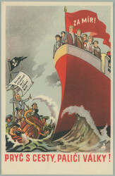 1950 Briskin, Pryc from the way, palici war, issued Orbis, small ...