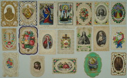 HOLY PICTURES / selection of 17 pcs of, mainly krajkove; overall fine