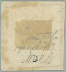 1857 Ferch.2MPIIIb, Coat of arms 2 Kreuzer black on small cut-square ...