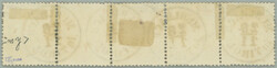 1861 Ferch.18, Franz Joseph I. 2 Kreuzer yellow, horizontal strip of ...