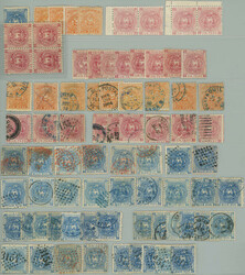 1872 SELECTION / Mi.5-7, specialized selection of issue Coat of arms, ...