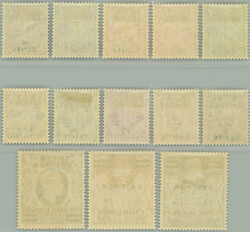 1950 BRITISH OCCUPATION / SG.E13-E25, George VI. ½P - 10Sh with ...