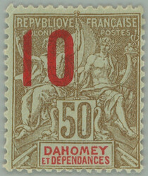1912 Yv.41, overprint Allegory 10C/50C bistre; very nice piece with ...