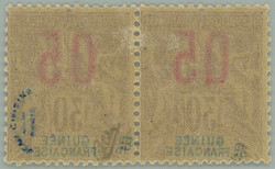 1912 Yv.52Aa+A, overprint Allegory 05C/30C, horizontal pair, stamp at ...