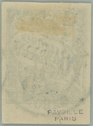 1889 Yv.13, overprint CHIFFRE TAXE 20C/20C black with lower margin; ...