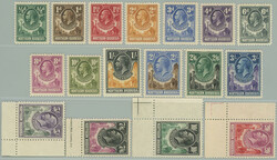 1925-1929 SG.1-17, George V. ½P - 20Sh, complete set, wmk Mult ...