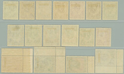 1925-1929 SG.1-17, George V. ½P - 20Sh, complete set, wmk Mult ...