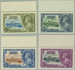 1935 SG.18a-21s, Silver Jubilee 1P-6P; very fine marginal SPECIMEN, c ...