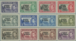 1952 SG.1-12, George VI. - Motives ½P - 10Sh with overprint TRISTAN ...