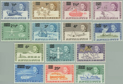 1971 Mi.25-38, Elizabeth II. - Motives, ½P/½d - 50P/10Sh, complete ...