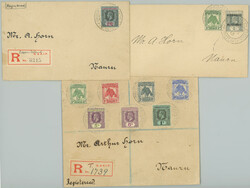 1912-1913 3 letters sent to Nauru, from that 2x as Registered, 1x ...