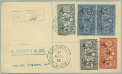 1926 Reg letter sent to New Zealand with mixed franking of issue 1925 ...