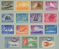 1955-1959 SG.38-52, Elizabeth II. - Motives 1c - $5; complete set, c ...